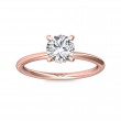 FlyerFit® 14K Pink Gold Solitaire Engagement Ring