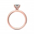 FlyerFit® 14K Pink Gold Solitaire Engagement Ring
