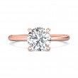 FlyerFit® 18K Pink Gold Solitaire Engagement Ring