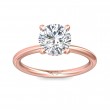 FlyerFit® 18K Pink Gold Solitaire Engagement Ring