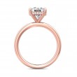 FlyerFit® 18K Pink Gold Solitaire Engagement Ring