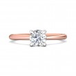 FlyerFit® 14K Pink Gold Shank And White Gold Top Solitaire Engagement Ring