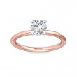 FlyerFit® 14K Pink Gold Shank And White Gold Top Solitaire Engagement Ring