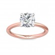 FlyerFit® 14K Pink Gold Shank And White Gold Top Solitaire Engagement Ring
