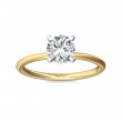FlyerFit® 18K Yellow Gold Shank And White Gold Top Solitaire Engagement Ring