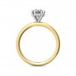 FlyerFit® 18K Yellow Gold Shank And White Gold Top Solitaire Engagement Ring