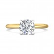 FlyerFit® 14K Yellow and 14K White Gold Solitaire Engagement Ring