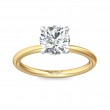 FlyerFit® 14K Yellow and 14K White Gold Solitaire Engagement Ring