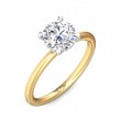 FlyerFit® 14K Yellow and 14K White Gold Solitaire Engagement Ring