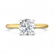 FlyerFit® 14K Yellow and 14K White Gold Solitaire Engagement Ring