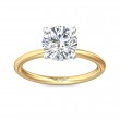 FlyerFit® 14K Yellow and 14K White Gold Solitaire Engagement Ring