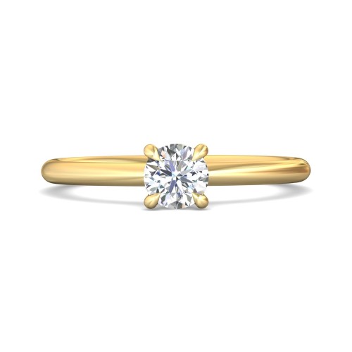 FlyerFit&reg; 14K Yellow Gold Solitaire Engagement Ring