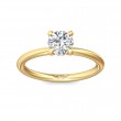 FlyerFit® 14K Yellow Gold Solitaire Engagement Ring