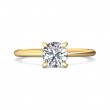 FlyerFit® 18K Yellow Gold Solitaire Engagement Ring