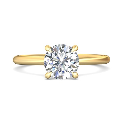 FlyerFit&reg; 14K Yellow Gold Solitaire Engagement Ring