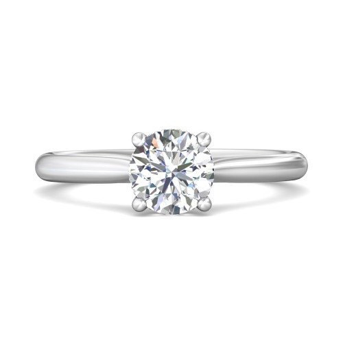 FlyerFit&reg; 14K White Gold Solitaire Engagement Ring