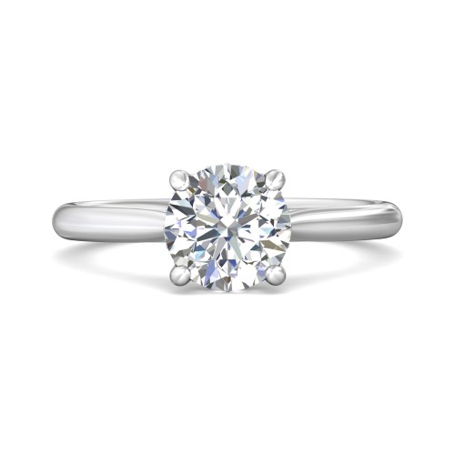 FlyerFit&reg; 18K White Gold Solitaire Engagement Ring