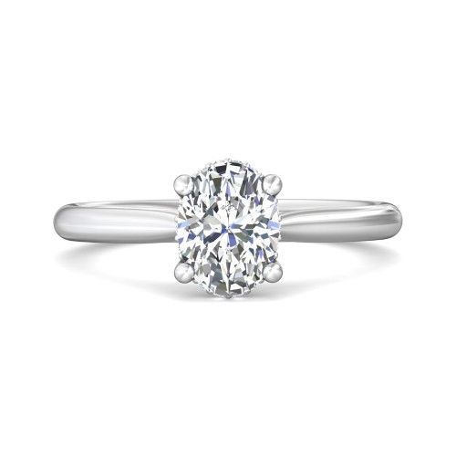 FlyerFit&reg; Platinum Solitaire Engagement Ring
