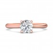 FlyerFit® 18K Pink Gold Solitaire Engagement Ring
