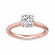 FlyerFit® 18K Pink Gold Solitaire Engagement Ring