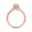 FlyerFit® 18K Pink Gold Solitaire Engagement Ring