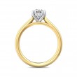 FlyerFit® 18K Yellow Gold Shank And White Gold Top Solitaire Engagement Ring