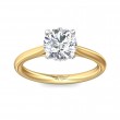 FlyerFit® 14K Yellow and 14K White Gold Solitaire Engagement Ring