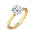 FlyerFit® 14K Yellow and 14K White Gold Solitaire Engagement Ring