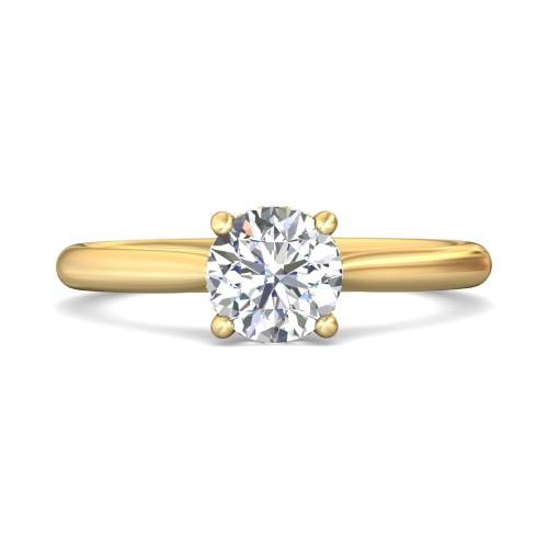 FlyerFit&reg; 14K Yellow Gold Solitaire Engagement Ring