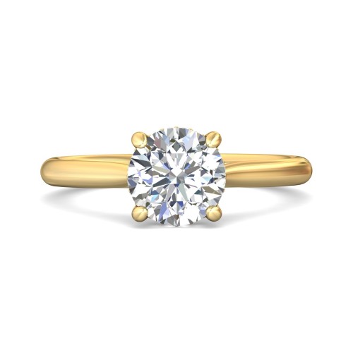 FlyerFit&reg; 14K Yellow Gold Solitaire Engagement Ring