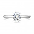FlyerFit® 18K White Gold Solitaire Engagement Ring