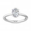 FlyerFit® 18K White Gold Solitaire Engagement Ring