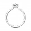 FlyerFit® 18K White Gold Solitaire Engagement Ring
