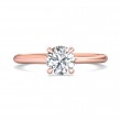 FlyerFit® 14K Pink Gold Solitaire Engagement Ring