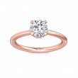 FlyerFit® 14K Pink Gold Solitaire Engagement Ring
