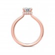 FlyerFit® 14K Pink Gold Solitaire Engagement Ring