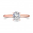 FlyerFit® 14K Pink Gold Solitaire Engagement Ring