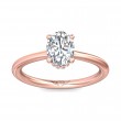 FlyerFit® 14K Pink Gold Solitaire Engagement Ring