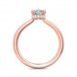 FlyerFit® 14K Pink Gold Solitaire Engagement Ring