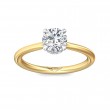 FlyerFit® 18K Yellow Gold Shank And White Gold Top Solitaire Engagement Ring
