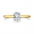 FlyerFit® 14K Yellow and 14K White Gold Solitaire Engagement Ring