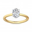 FlyerFit® 14K Yellow and 14K White Gold Solitaire Engagement Ring