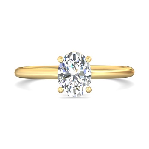 FlyerFit&reg; 14K Yellow Gold Solitaire Engagement Ring