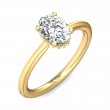 FlyerFit® 14K Yellow Gold Solitaire Engagement Ring