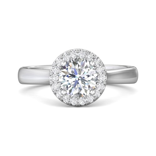 FlyerFit&reg; Platinum Solitaire Engagement Ring