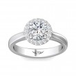FlyerFit® 14K White Gold Solitaire Engagement Ring
