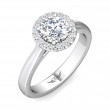 FlyerFit® 14K White Gold Solitaire Engagement Ring