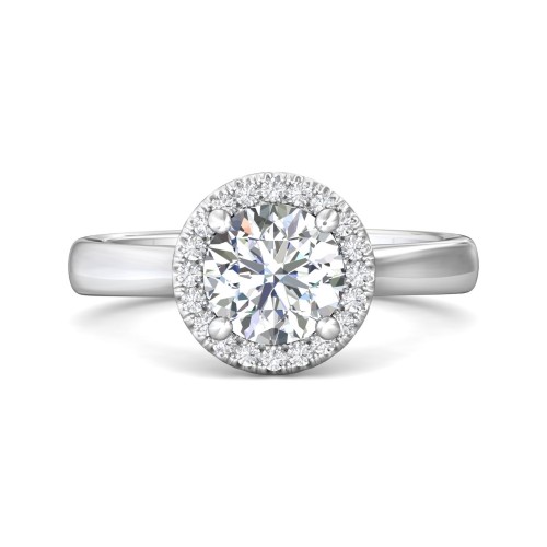 FlyerFit&reg; 18K White Gold Solitaire Engagement Ring
