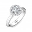 FlyerFit® 14K White Gold Solitaire Engagement Ring
