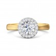 FlyerFit® 14K Yellow and 14K White Gold Solitaire Engagement Ring